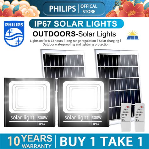 PHILIPS Solar Light BUY 1 TAKE 1 1000W Outdoor LED Light .